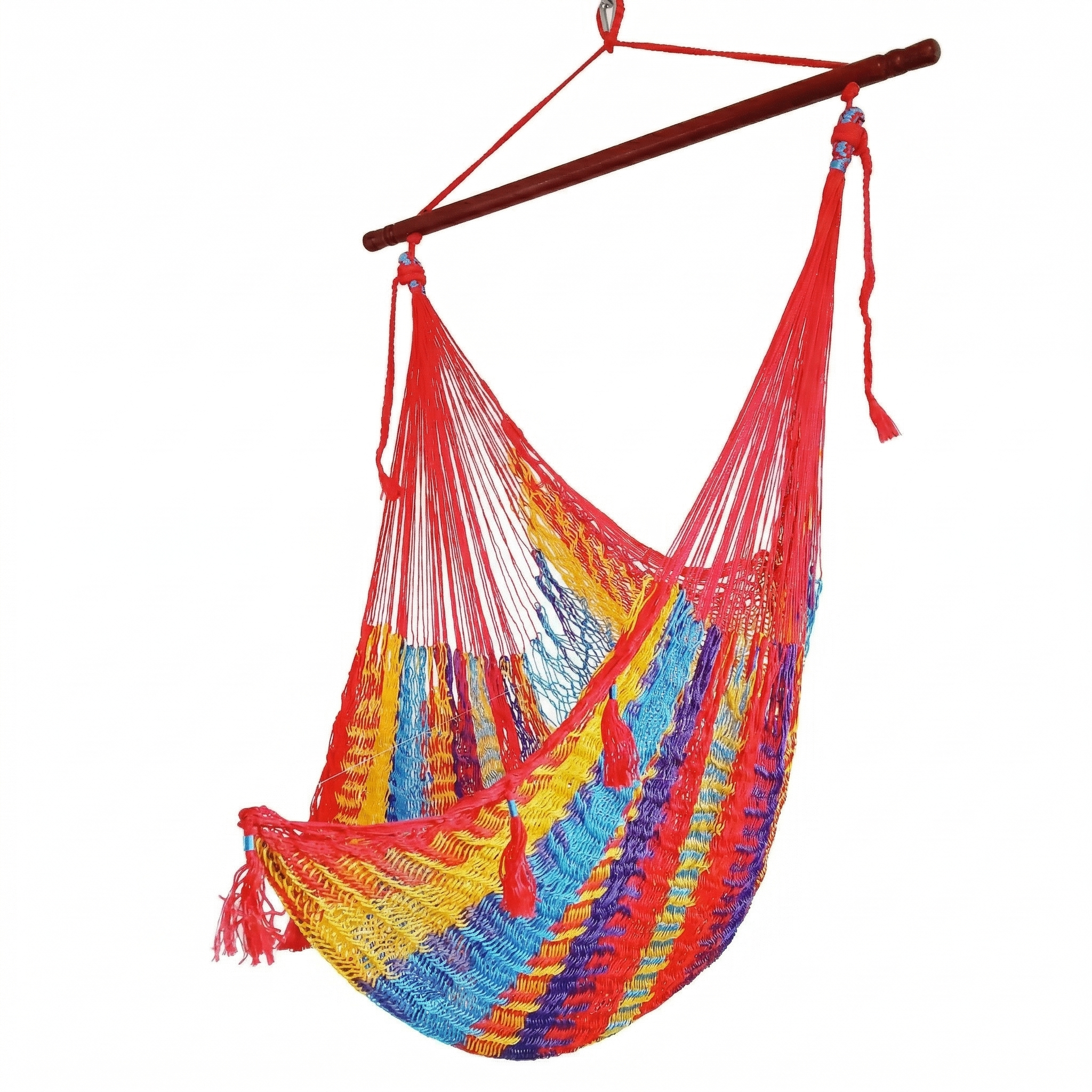 Meksykański Fotel Hamakowy Mayo XL - pleciony, nylon