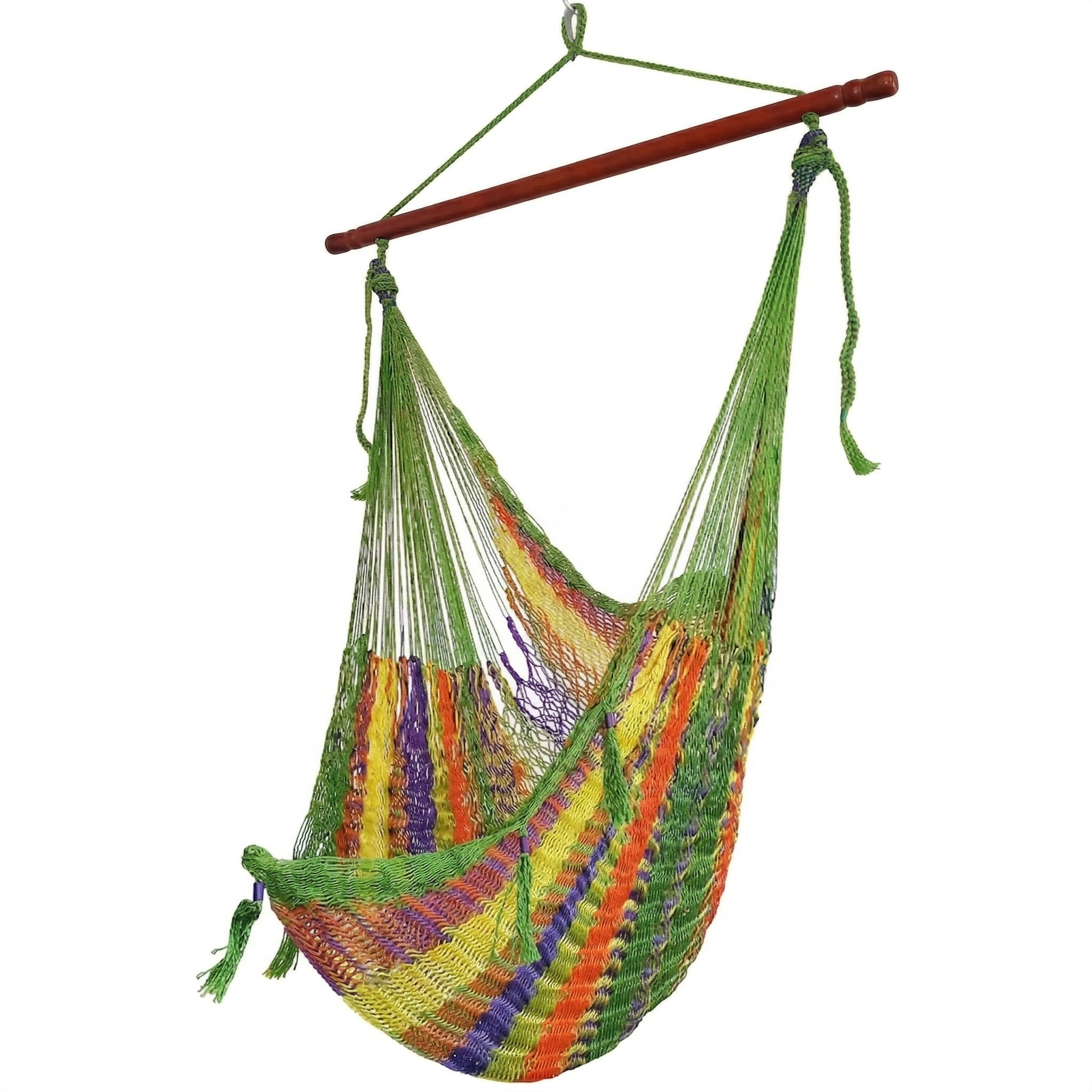 Meksykański Fotel Hamakowy Mayo XL - pleciony, nylon