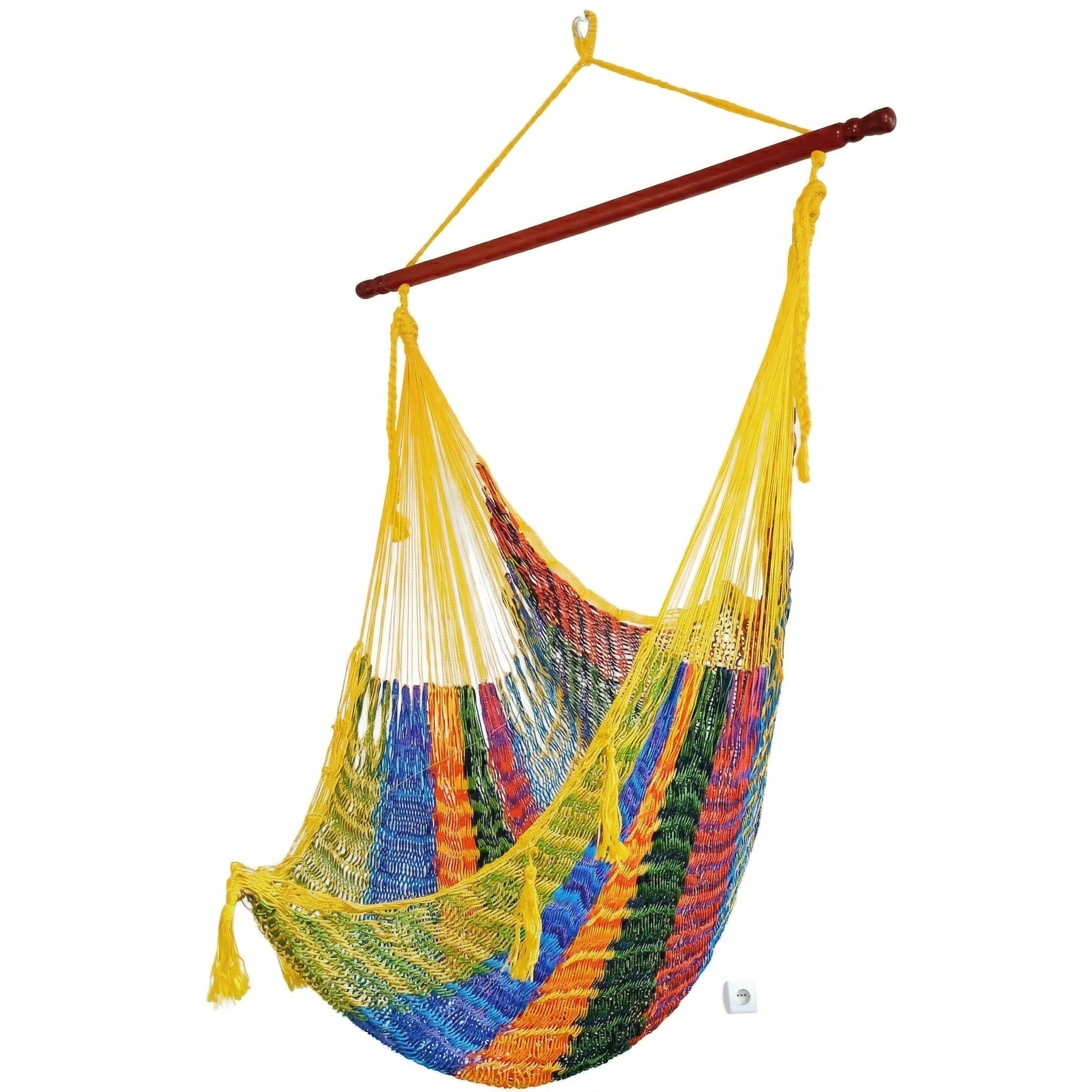 Meksykański Fotel Hamakowy Mayo XL - pleciony, nylon