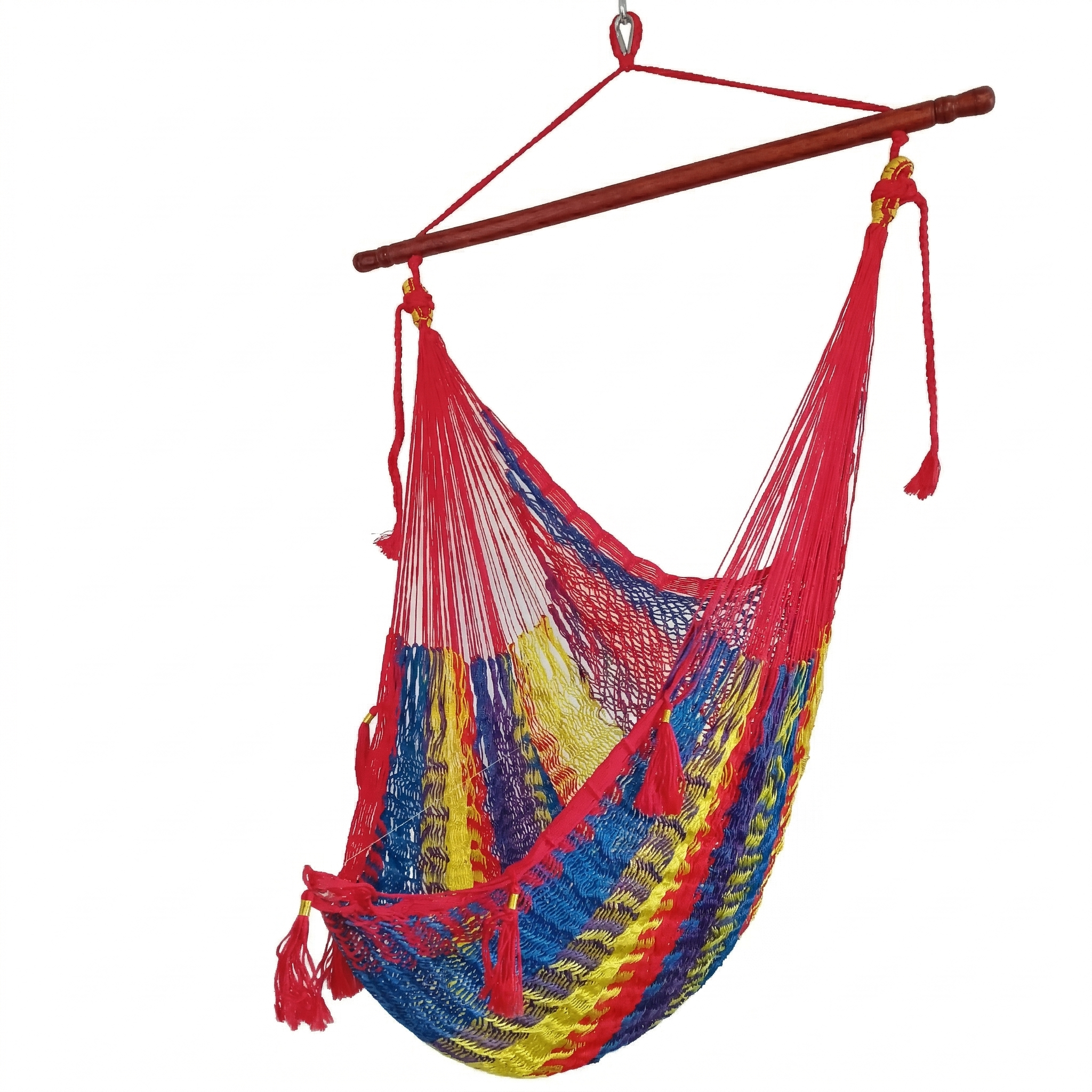 Meksykański Fotel Hamakowy Mayo XL - pleciony, nylon