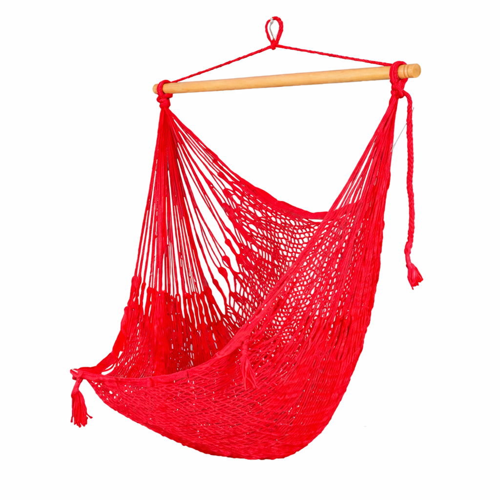 Meksykański Fotel Hamakowy Caribe L - pleciony, nylon