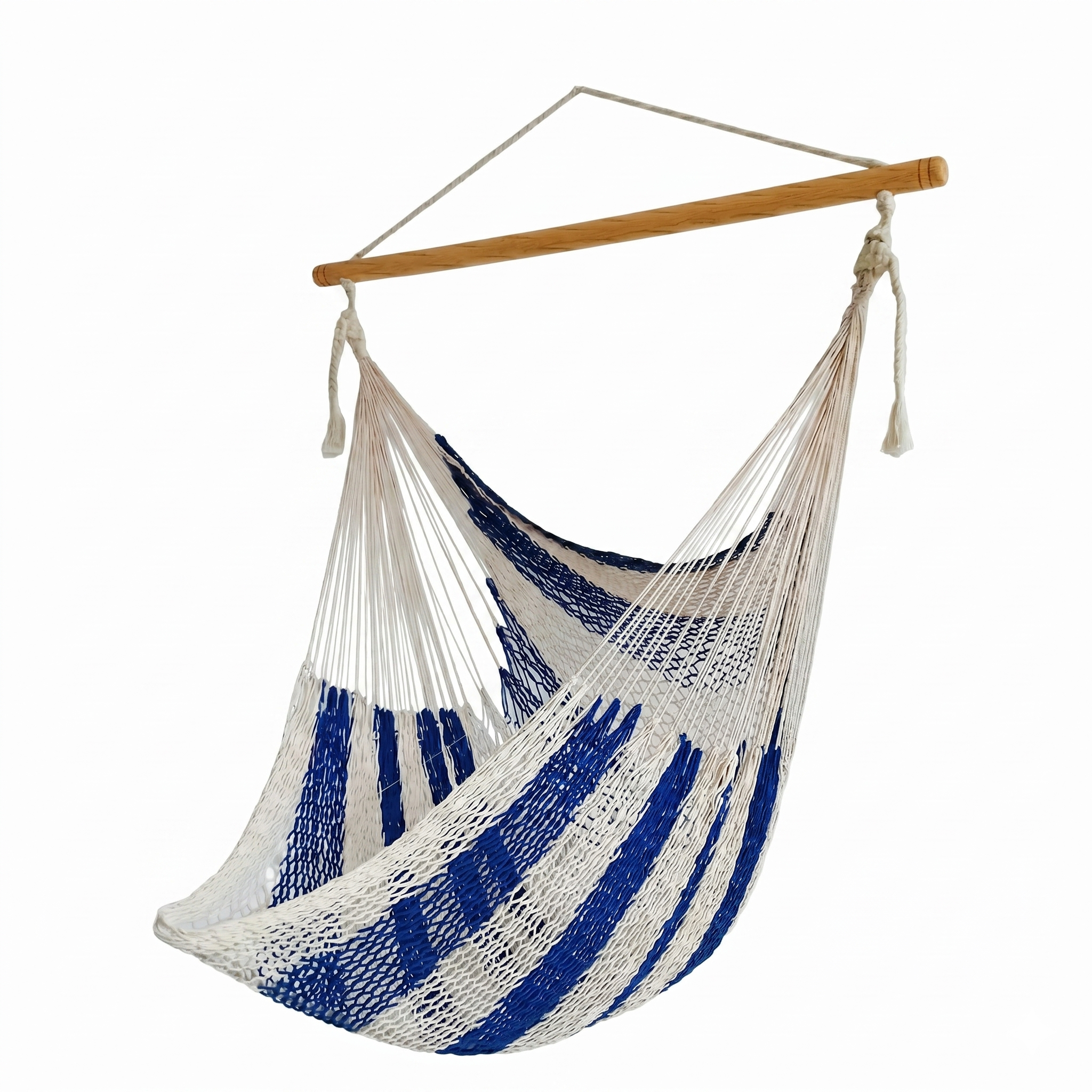 Meksykański Fotel Hamakowy Indio L - pleciony, bawełna / nylon