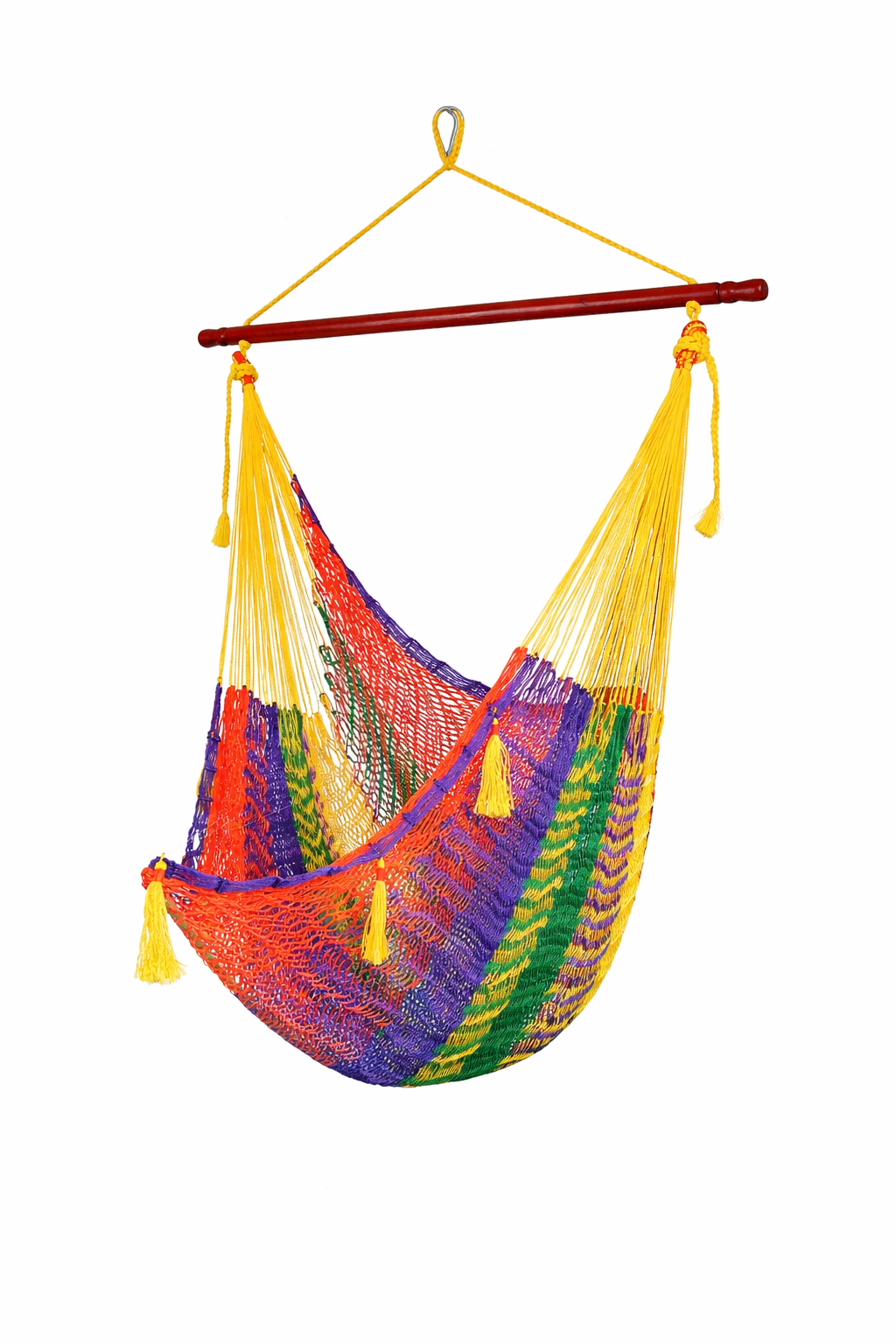 Meksykański Fotel Hamakowy Mayo XL - pleciony, nylon