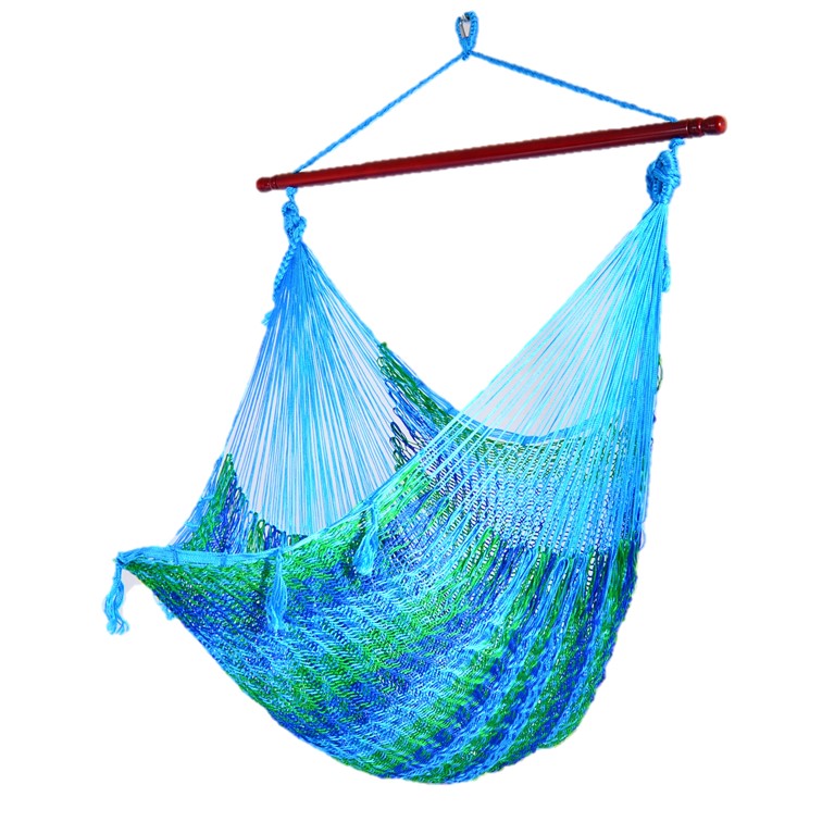 Meksykański Fotel Hamakowy Mayo XL - pleciony, nylon