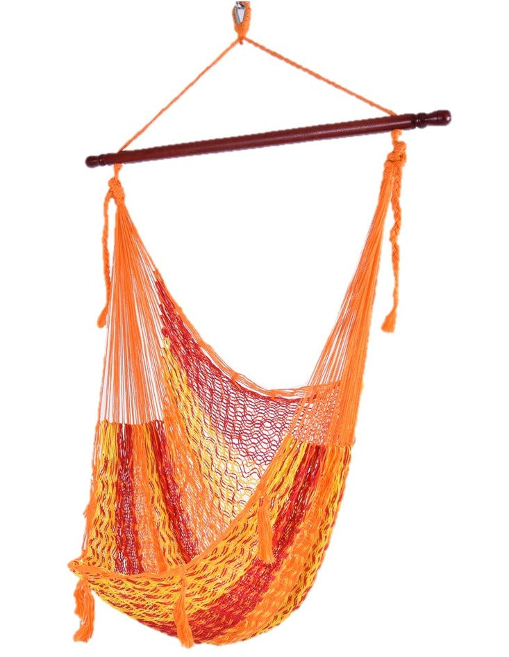 Meksykański Fotel Hamakowy Mayo XL - pleciony, nylon