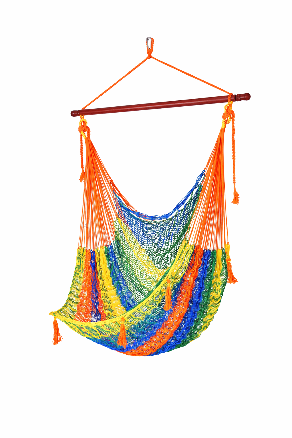 Meksykański Fotel Hamakowy Mayo XL - pleciony, nylon