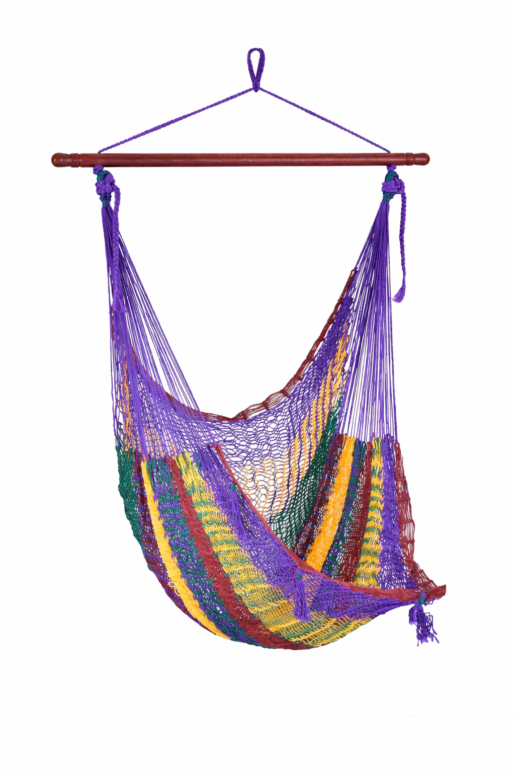 Meksykański Fotel Hamakowy Mayo XL - pleciony, nylon