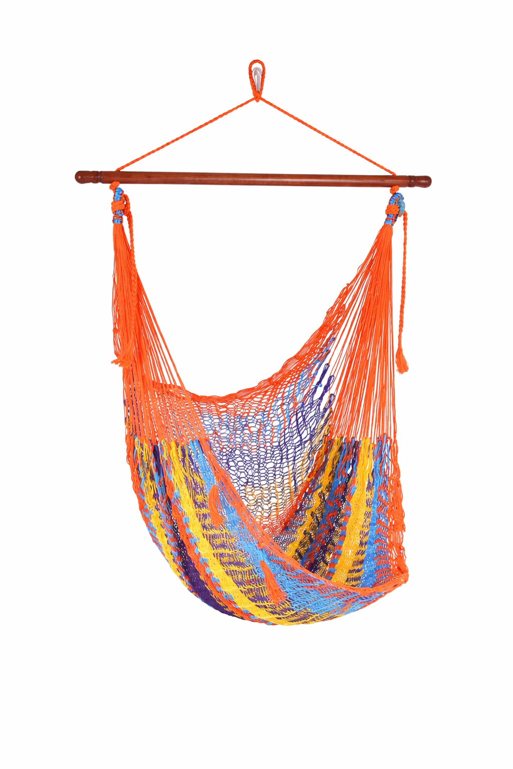 Meksykański Fotel Hamakowy Mayo XL - pleciony, nylon