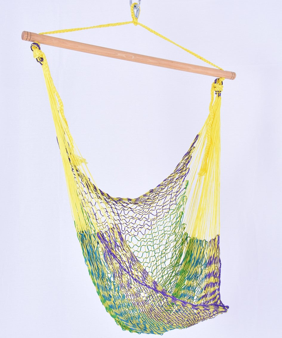 Meksykański Fotel Hamakowy Caribe L - pleciony, nylon