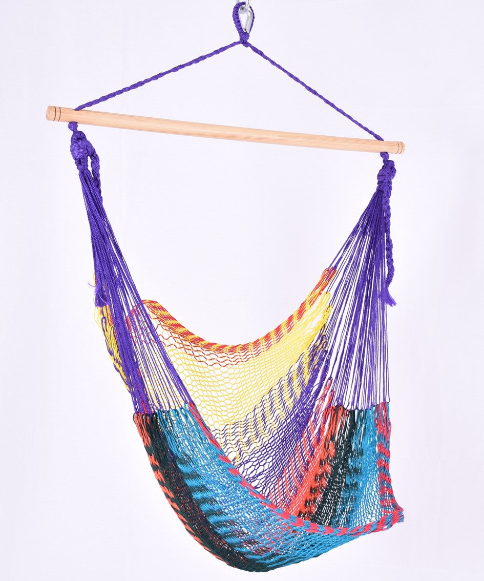Meksykański Fotel Hamakowy Caribe L - pleciony, nylon