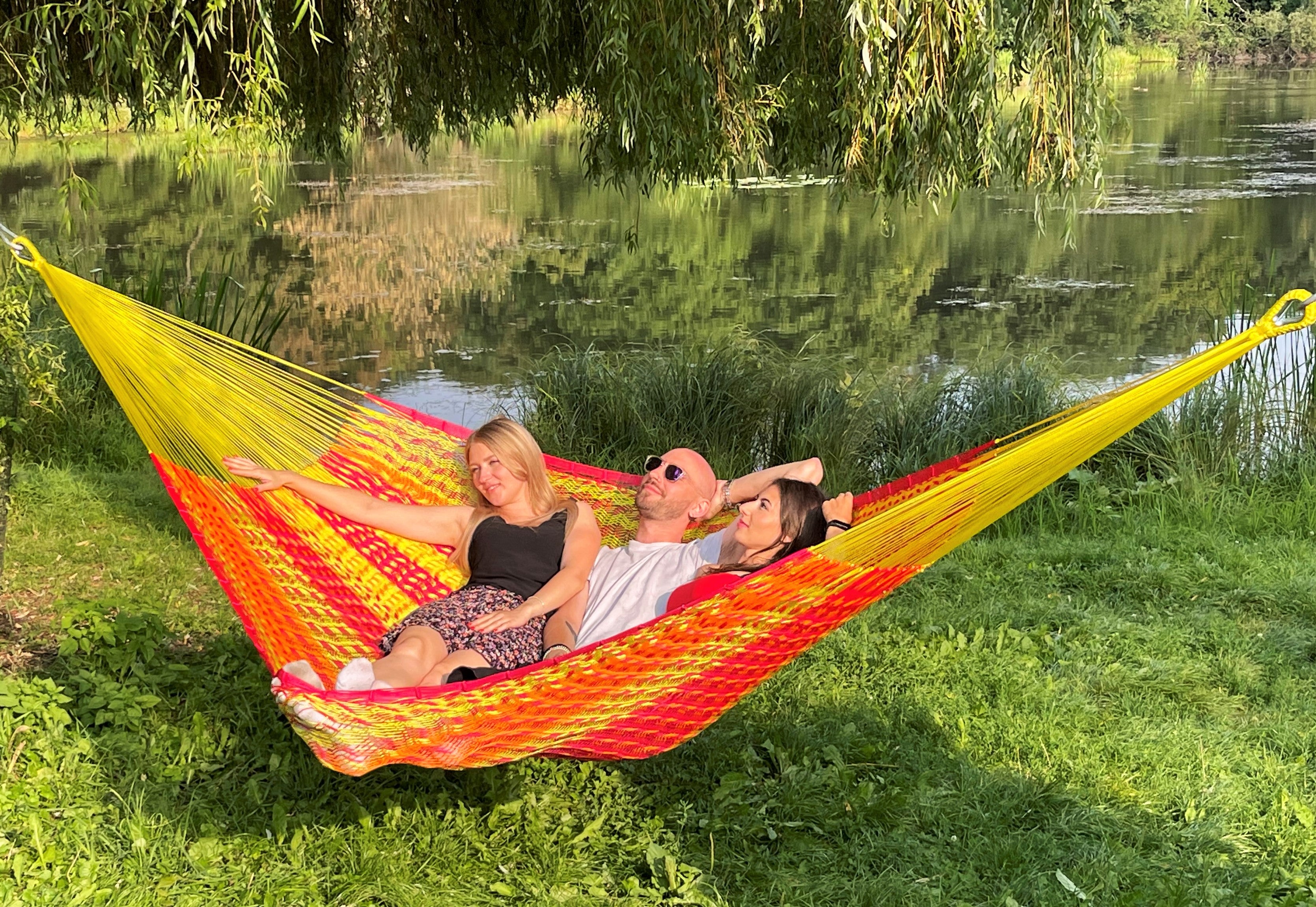 Meksykański Hamak Gringo XXL - pleciony, nylon