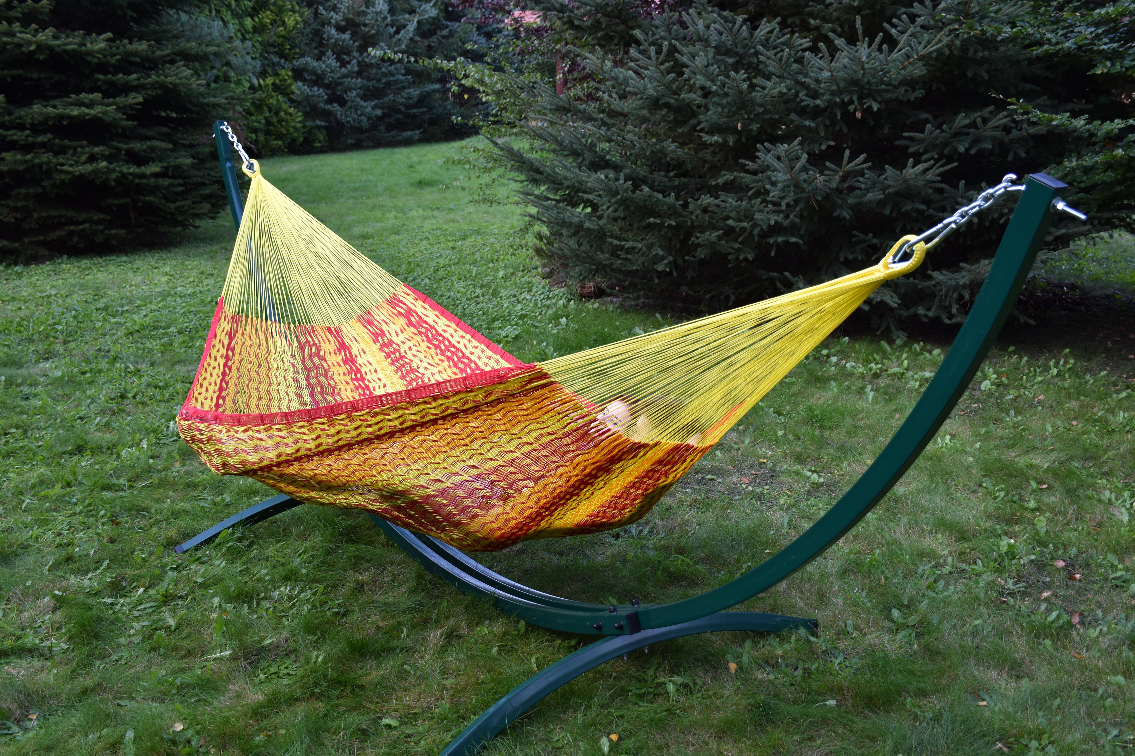 Meksykański Hamak Tropical XXL - pleciony,  bawełna / nylon