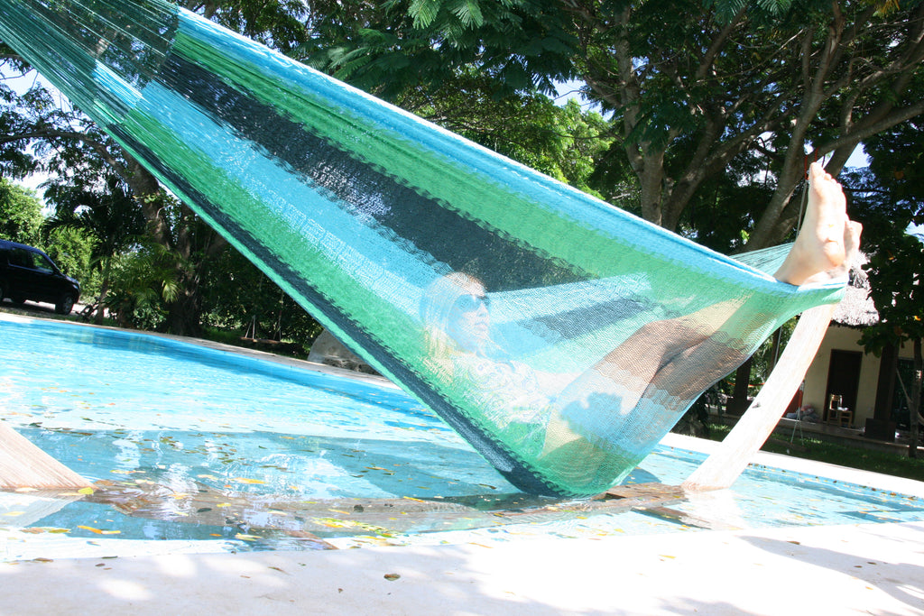 Meksykański Hamak Playa XL bawełna - pleciony, nylon