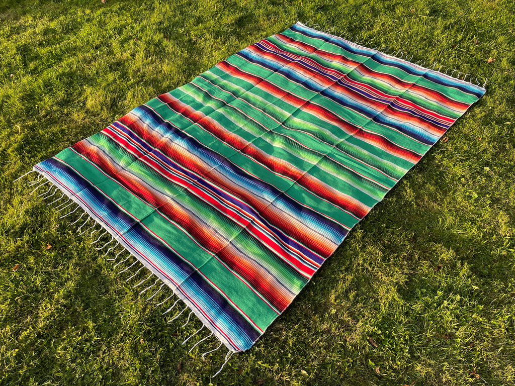 Koc bawełniany 100% z Meksyku 220 × 150 cm - ręcznie tkany na krośnie nr 1