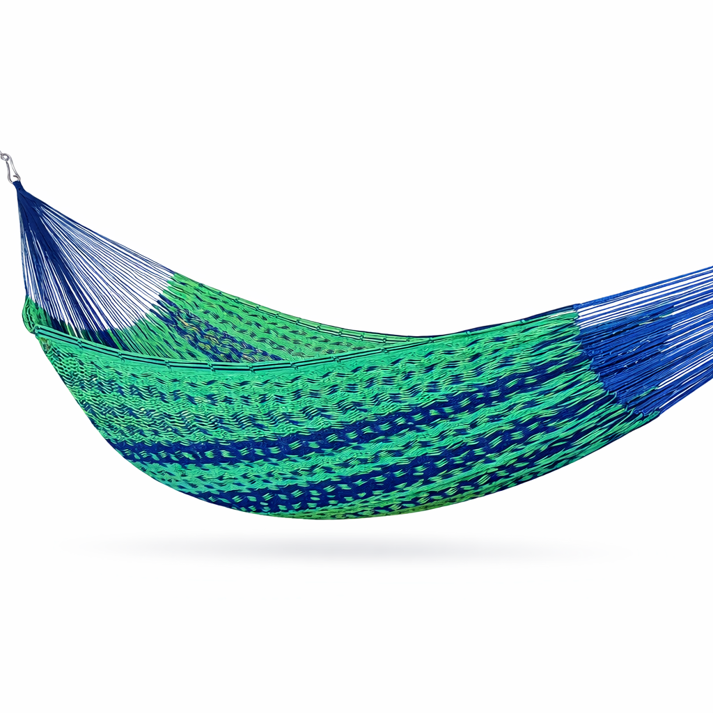 Meksykański Hamak Tropical XXL - pleciony,  bawełna / nylon