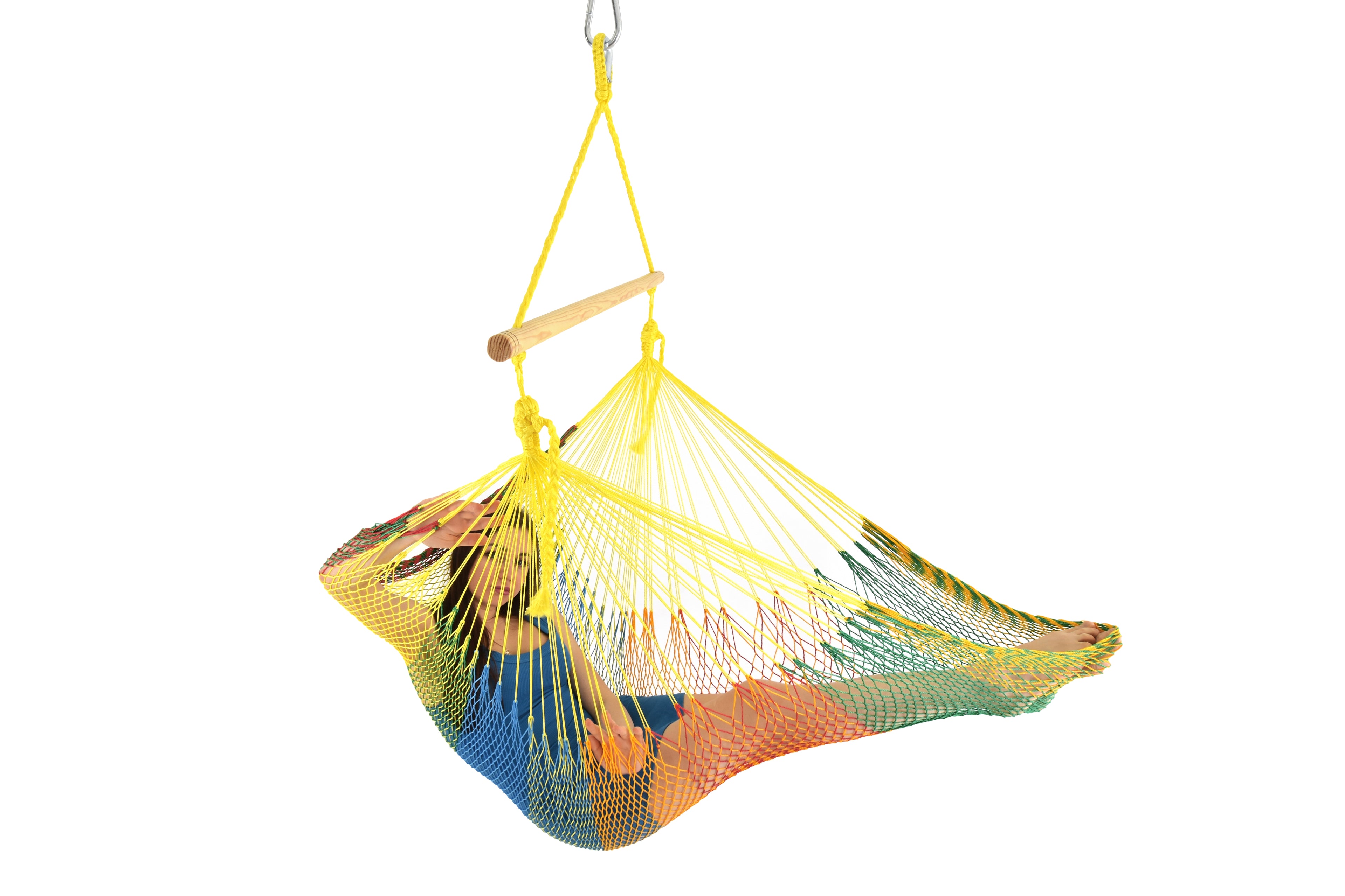 Meksykański Fotel Hamakowy Caribe L - pleciony, nylon